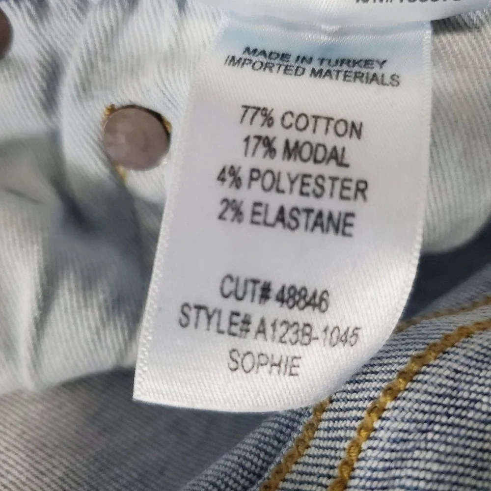 AGOLDE Sophie Raw Hem Ankle SKinny Destressed Jean Sz 25 - Picture 11 of 12